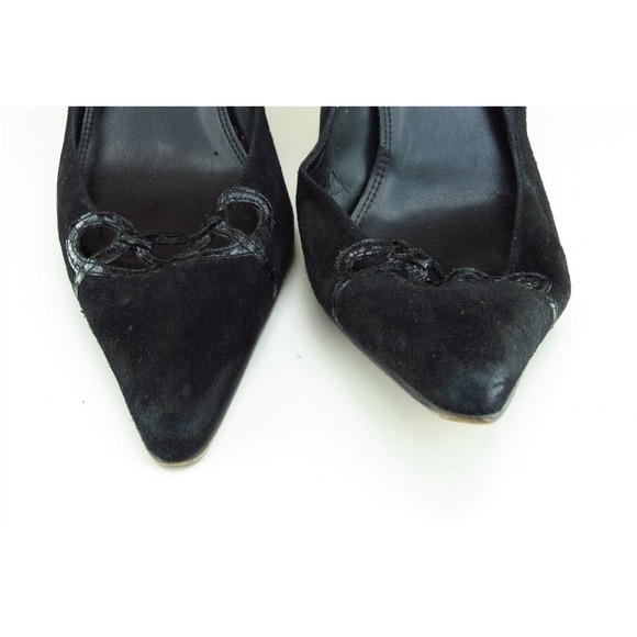 Talbots Women Sz 8 M Black Pump Leather Shoes - Picture 2 of 7